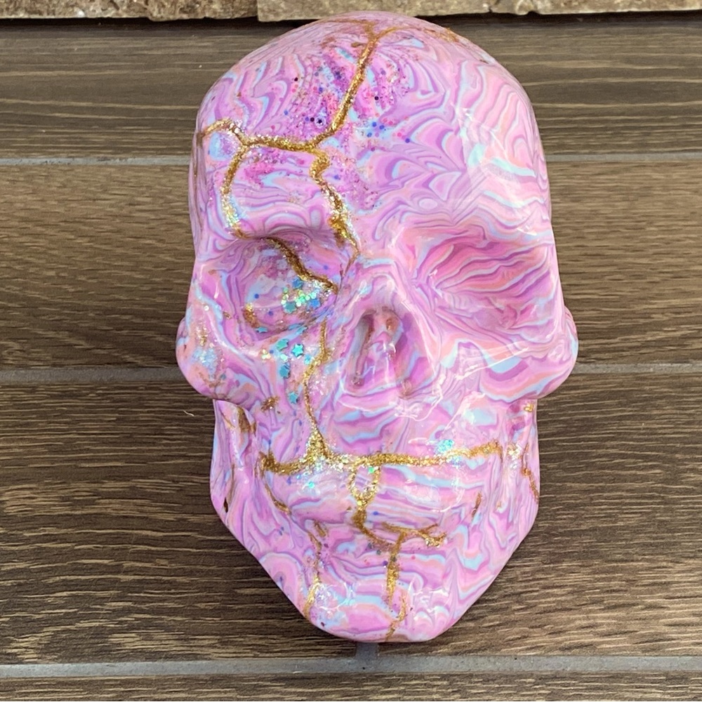 Glittery Pastel Skull